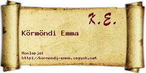 Körmöndi Emma névjegykártya